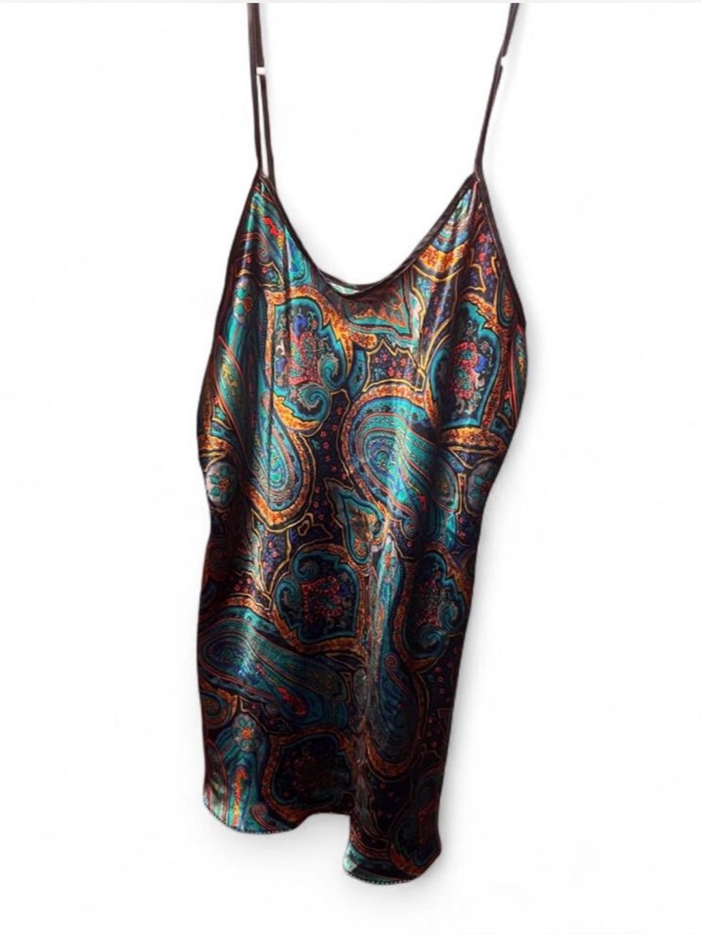 Y2K 2000s Paisley Slip Dress